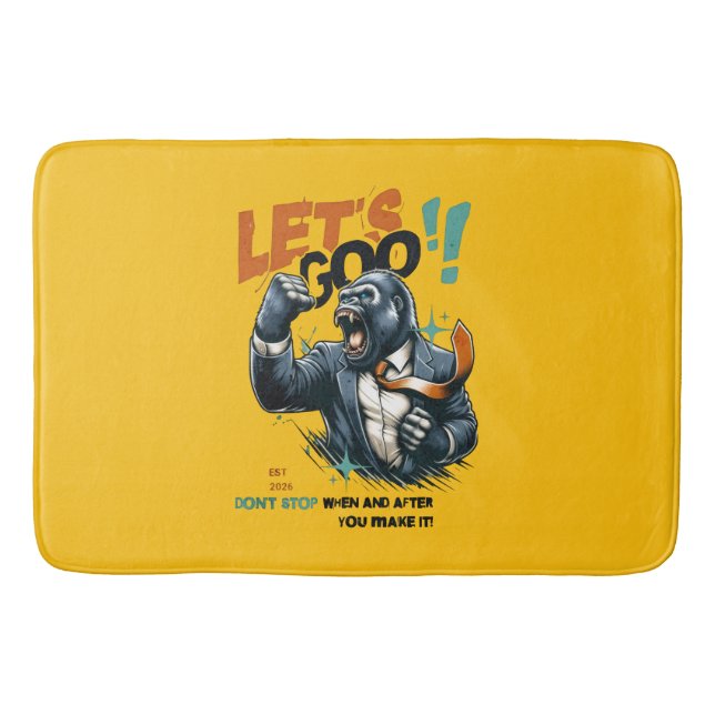 TAPETE DE BANHEIRO HOME DECOR LET'S GOO LESSONS LEARN BATH MAT  (Frente)