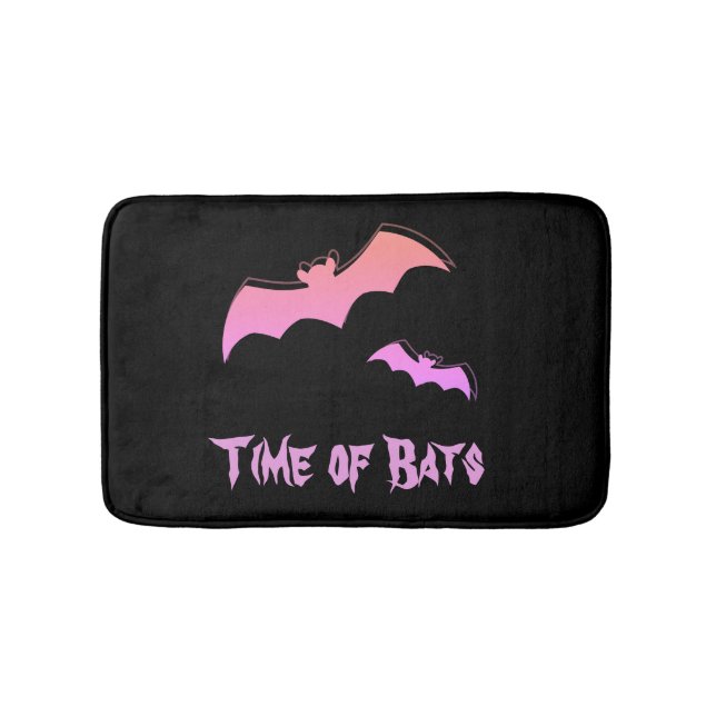 Tapete De Banheiro Hora dos Morcegos - Pop de Abstrato, rosa e roxo (frente)