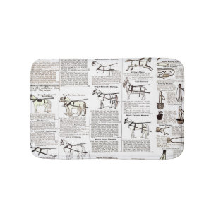 Tapete De Banheiro Horse Antique Advertising Newpaper Art