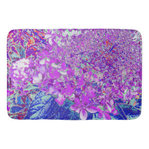 Tapete De Banheiro Hortênsia Limelight Azul e Roxo Elegante