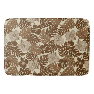 Tapete De Banheiro Huakini Bay Havaiano Hibiscus Vintage Floral