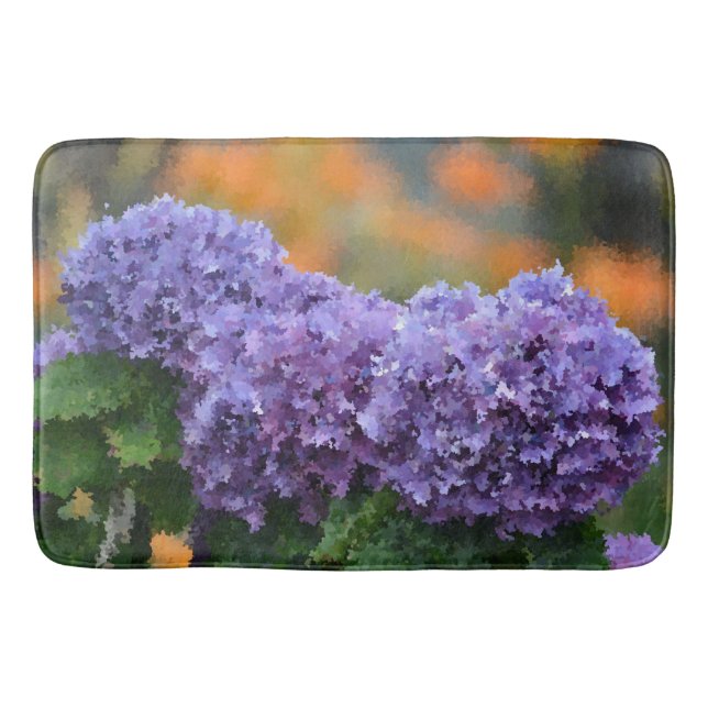 Tapete De Banheiro Hydrangea Bath Mat impressionista (Frente)