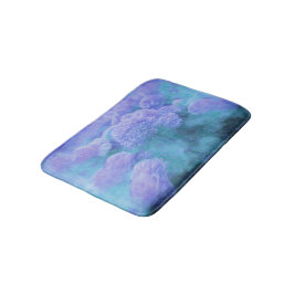 Tapete De Banheiro Hydrangea Floral Chic Purple Teal Vintage