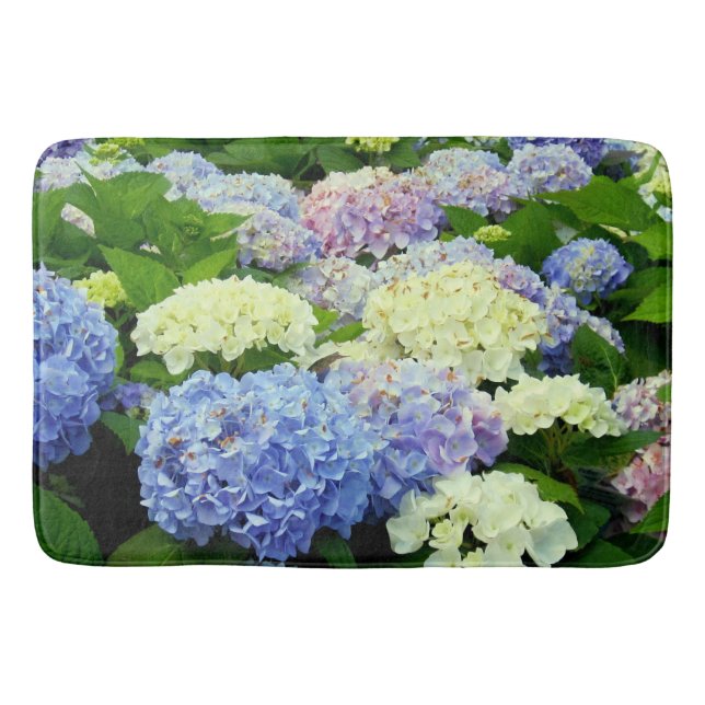 Tapete De Banheiro Hydrangea MixLarge Bath Mat (Frente)