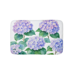 Tapete De Banheiro Hydrangeas Watercolor Arte Floral