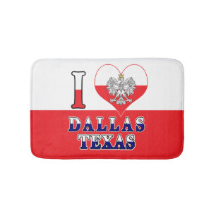 Tapete De Banheiro I Heart Love Dallas Texas