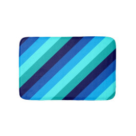 Tapete De Banheiro Icy Blue Teal Strips Pequeno Banho Mat