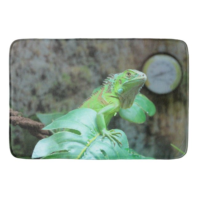 Tapete De Banheiro iguana verde (Frente)