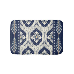 Tapete De Banheiro Ikat Floral Paisley Pattern