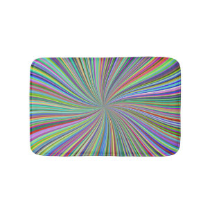 Tapete De Banheiro Illusão Óptica Colorida da Gama Espiral da Fita