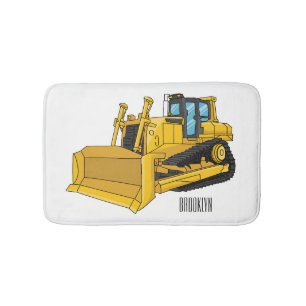 Tapete De Banheiro Ilustração de desenho animado Bulldozer