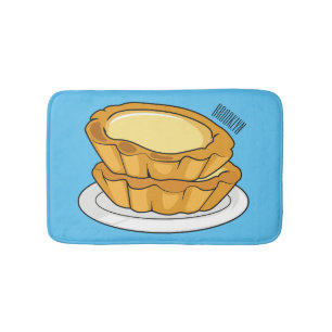 Tapete De Banheiro Ilustração de desenho animado com tarte de ovo