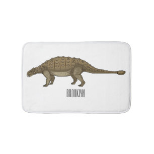 Tapete De Banheiro Ilustração de desenho animado de Ankylosaurus