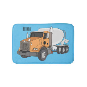 Tapete De Banheiro Ilustração de desenho animado de caminhão misturad