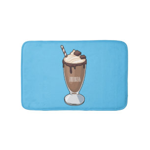 Tapete De Banheiro Ilustração de desenho animado de Chocolate Milksha