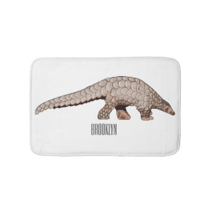 Tapete De Banheiro Ilustração de desenho animado de Pangolin
