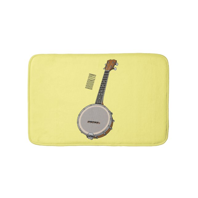 Tapete De Banheiro Ilustração de desenho animado do Banjo (frente)