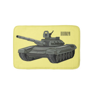 Tapete De Banheiro Ilustração de desenho animado do Tanque