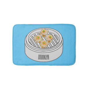 Tapete De Banheiro Ilustração de desenho animado Shumai dim sum