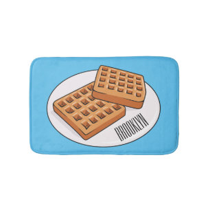 Tapete De Banheiro Ilustração de desenho animado Waffle