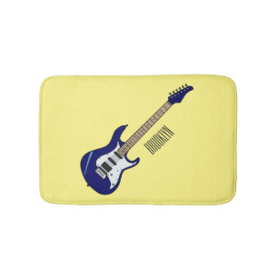 Tapete De Banheiro Ilustração de desenho de guitarra elétrica
