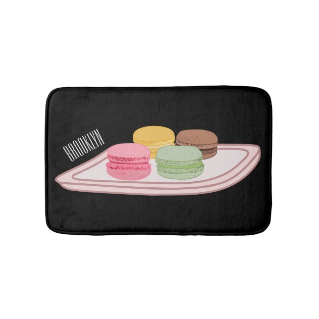 Tapete De Banheiro Ilustração de desenho de Macaron (frente)