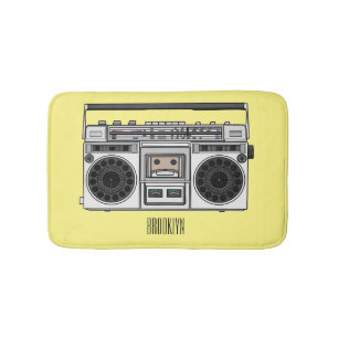 Tapete De Banheiro Ilustração de desenho de rádio