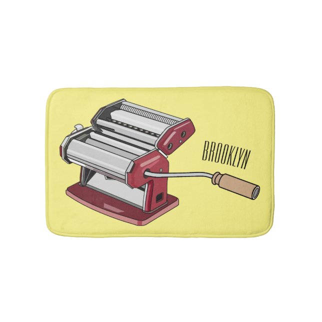 Tapete De Banheiro Ilustração de desenho do fabricante de massas (frente)