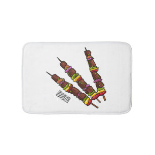 Tapete De Banheiro Ilustração de desenho do Kebab ou kabob