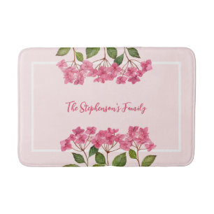 Tapete De Banheiro Ilustração de Lacecaps de Hydrangea Pink de Aquare