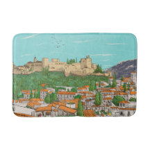 Ilustração de Paisagem de Espanha de Granada Cityv