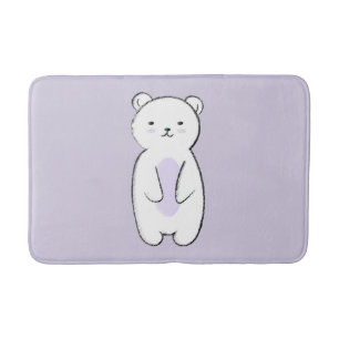 Tapete De Banheiro Ilustração do Urso Polar Bonito