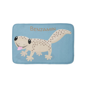 Tapete De Banheiro Imagem de desenho animado de uma lagartixa pintada