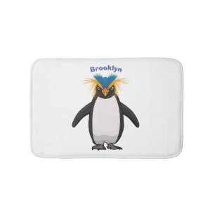 Tapete De Banheiro Imagem do desenho animado de pinguim macarrão-bran