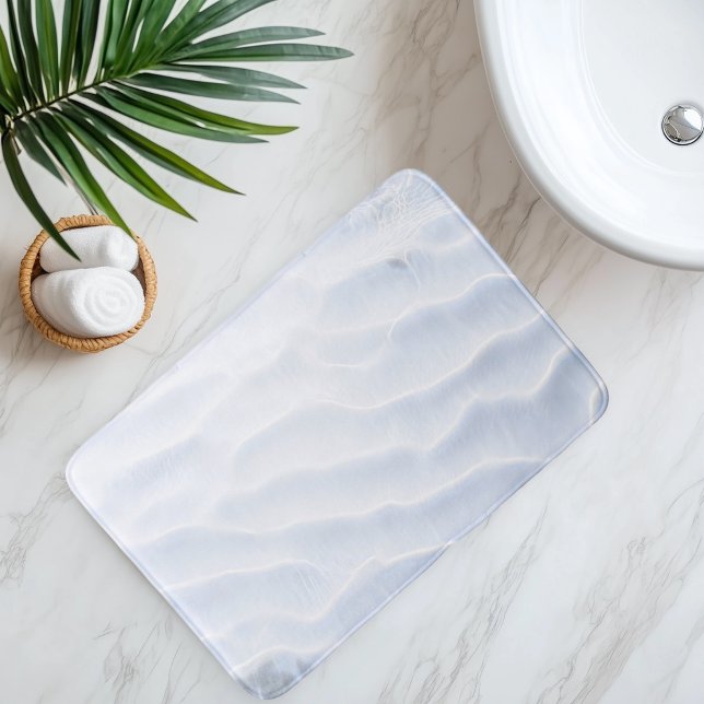 Tapete De Banheiro Imitação Da Areia Praia Sob Água Limpa (Criador carregado)