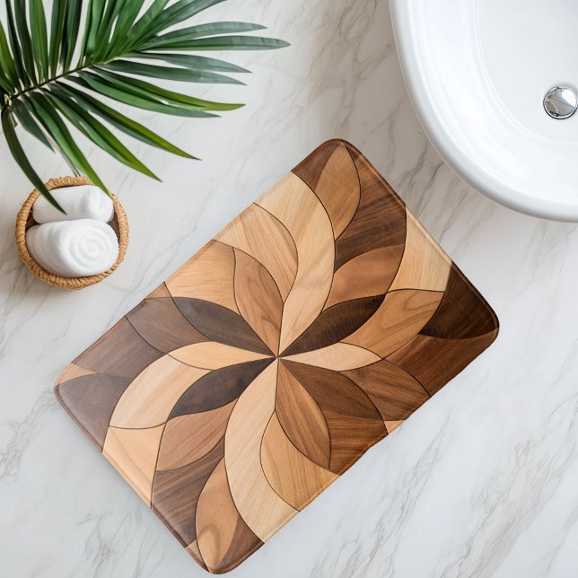 Tapete De Banheiro Imitação de Azulejo de madeira (Criador carregado)