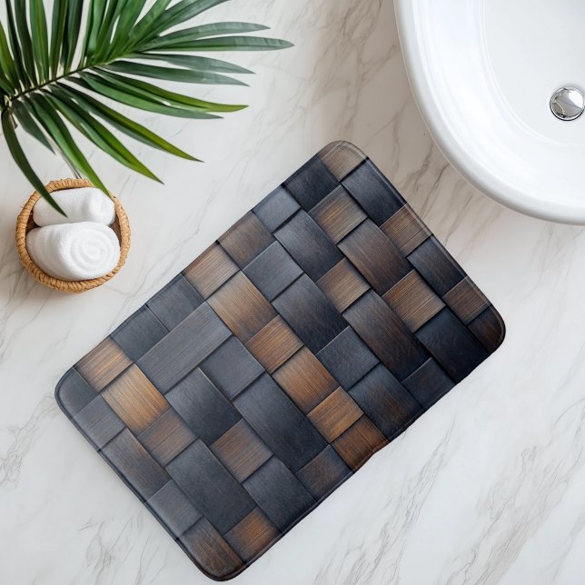 Tapete De Banheiro Imitação do Weave Bamboo (Criador carregado)