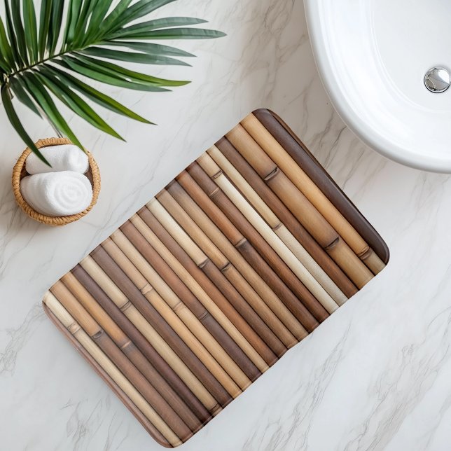 Tapete De Banheiro Imitação do Weave Bamboo (Criador carregado)