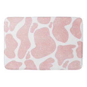 Tapete De Banheiro Impressão animal em grandes manchas brancas, rosa