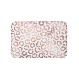 Tapete De Banheiro Impressão Animal Leopard Cheetah, Rosa Chic