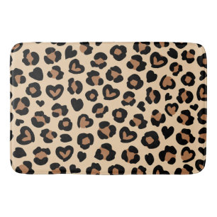 Tapete De Banheiro Impressão Animal, Leopardo Castanho, Manchas de Ch