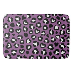 Tapete De Banheiro Impressão Animal, Leopardo Roxo, Manchas de Chita,