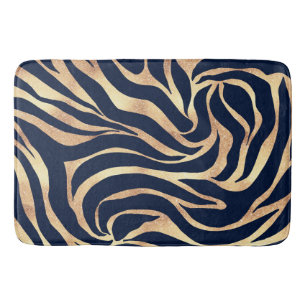 Tapete De Banheiro Impressão Animal Nay-Blue Elegante Glitter Zebra 