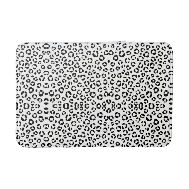 Tapete De Banheiro Impressão Animal Preto e Branco (Frente)