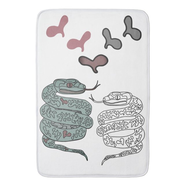 Tapete De Banheiro impressão cobra (Frente Vertical)