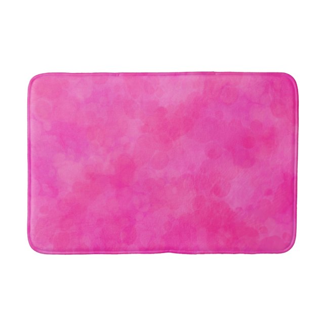 Tapete De Banheiro Impressão Coletor de Aquarela Rosa (Frente)