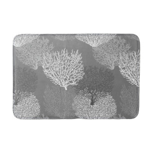 Tapete De Banheiro Impressão coral do fã, máscaras das cinzas de