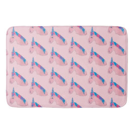 Tapete De Banheiro Impressão de Cavalo Mítico Púrpura-Rosa Mágico