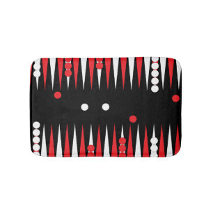 Tapete De Banheiro Impressão de Conselho de Jogos do Backgammon Playe