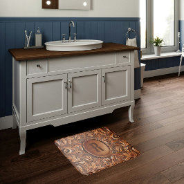 Tapete De Banheiro Impressão de Couro Arrefecido Ocidental Inicial